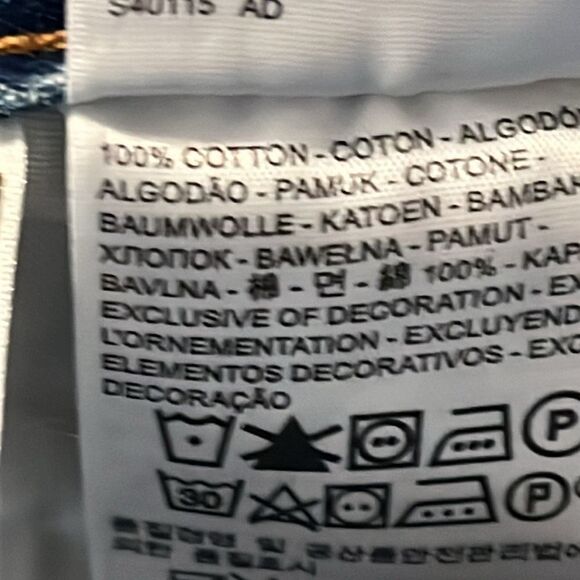 Levi's Denim Jean Shorts Palm Trees Button Fly Size 31 - Picture 11 of 12